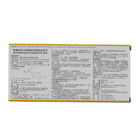 盐酸消旋山莨菪碱注射液